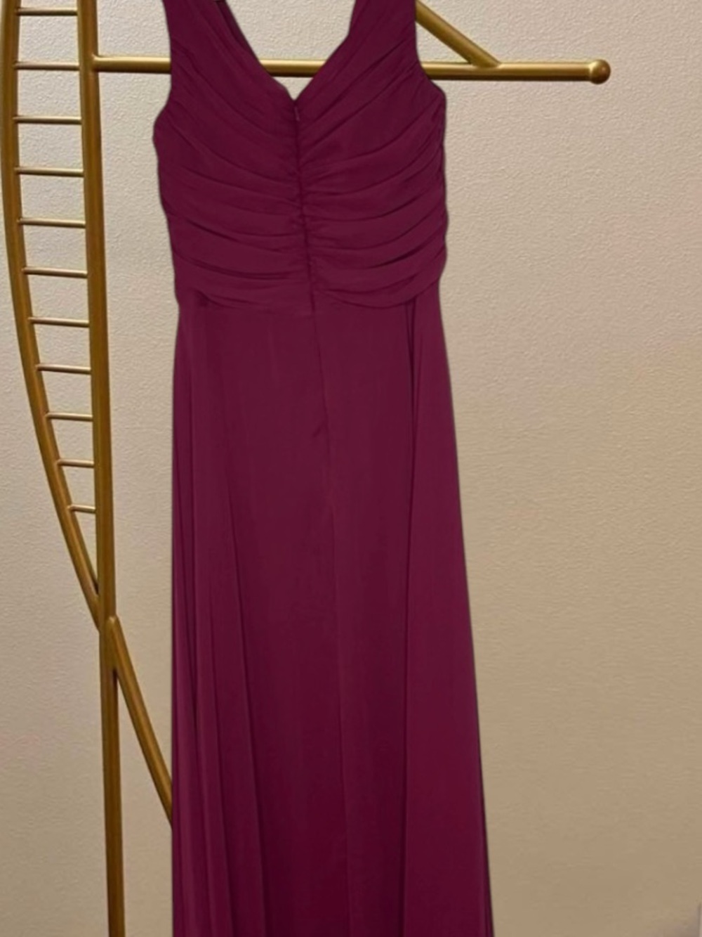 After Six Ruby Ruched Chiffon Formal Gown Size 10 - Picture 3 of 7